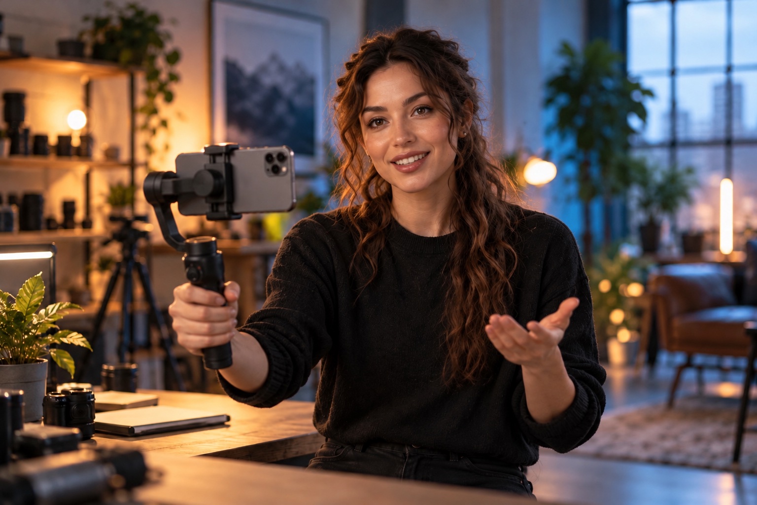 Cena ilustrativa de aprendizado: Foto e vídeo com celular